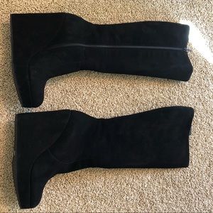 Knee high black boots